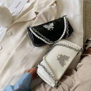 

2020 new female bag shoulder bag small bag female bag fashion wild chain shoulder bag portable armpit bag