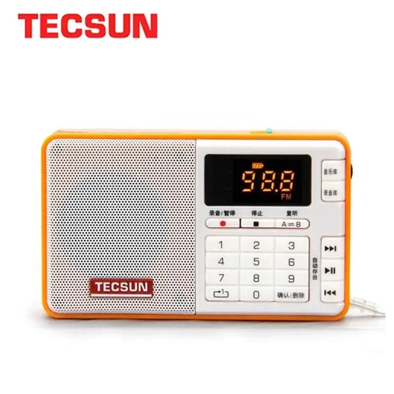 TECSUN Q3 стерео радио карманный размер MP3 плеер FM мини с многоцветным выбором