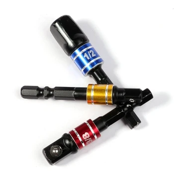 

3 Pcs Drill Socket Adapter Converter for Impact Driver with Hex Shank to Square Socket Drill Bits Bar Extension Set