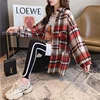 Plush plaid shirt female loose Korean version of the wild student 2022 spring new coat retro Hong Kong taste long sleeve tide ► Photo 2/6