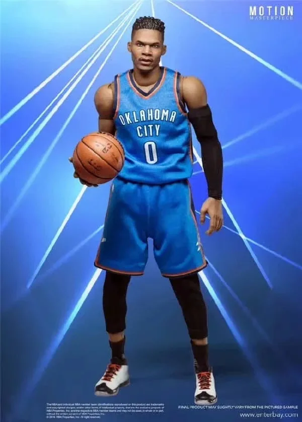 Баскетбольная звезда NBA № 0 синий 1/9 Рассел Уэстбрук мобильный боксовый гаражный комплект