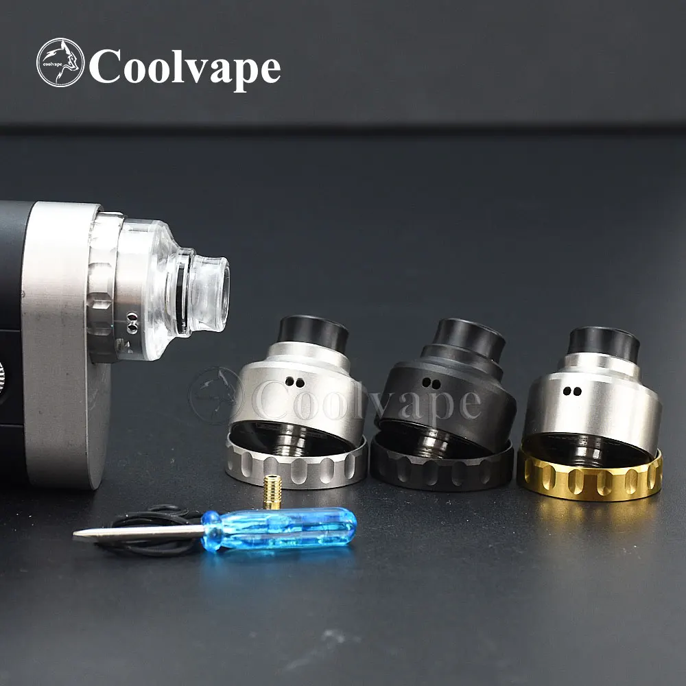 

Aston 22 RDA 22mm single coils rda Atomizer Replacement Clear Top Cap armor s rda ring 510 MTL Drip Tip PEI Heat Accessories