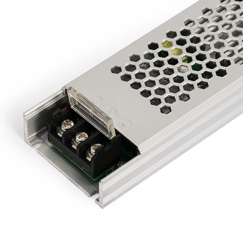 AC220V вход DC12V 300 Вт выход очень тонкий длинный светодиодный источник постоянного тока, алюминиевый корпус с вентилятором, светодиодный светильник адаптер