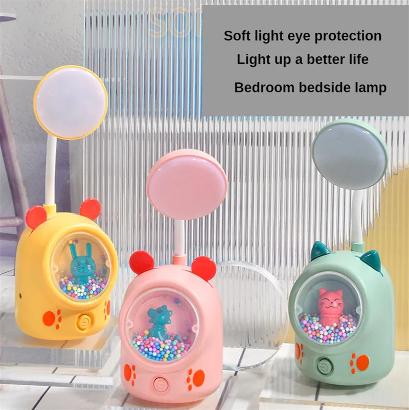 Dinosaur LED Night Light Bedroom Bedside Sleep Lights Student Desk Table Lamp Usb Charging Dormitory Kindergarten Children Gift