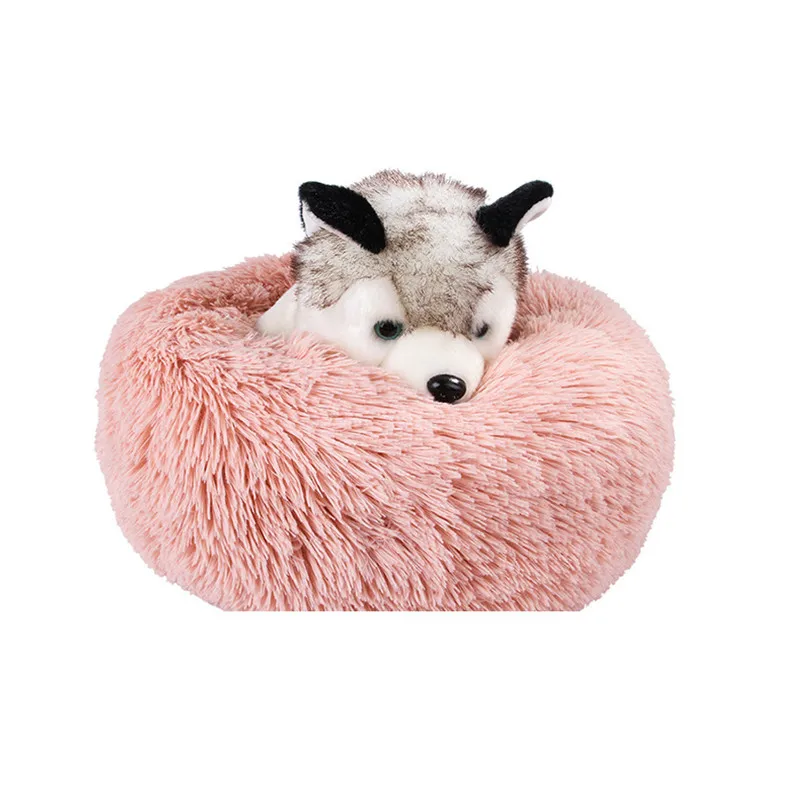 6 цветов, длинная плюшевая супер мягкая кровать для питомца, подушка для щенка, коврик, переносные принадлежности для кошек, питомник для собаки, круглая кошка, зимний теплый спальный мешок