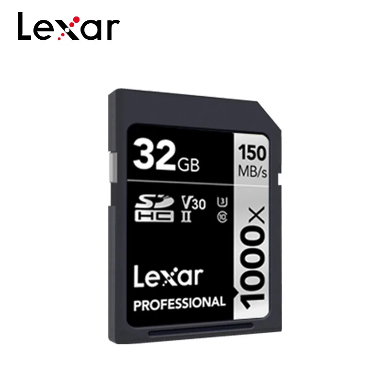 Оригинальная Lexar SD карта 1000x 32 Гб U3 UHS-II, высокая скорость 150 МБ/с./с, класс 10 V30, флеш-карта памяти для 3D 4K HD видео