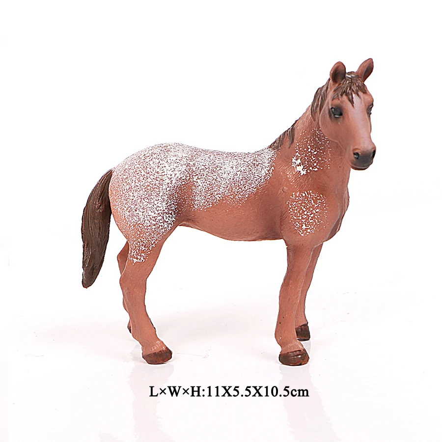 2 Животные на ферме, модели лошадей, Appaloosa, гарвардский ганновер, Clydesdale Quarter Arabian Horse, фигурки, цельная игрушка для детей - Цвет: 2