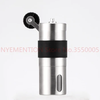 

Mini Manual Ceramic Coffee Grinder Stainless Steel Adjustable Coffee Mill with Storage Rubber Loop Easy Cleaning 50pcs
