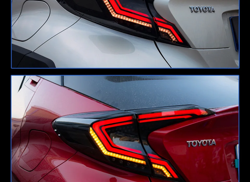 Задний фонарь для автомобиля Toyota CHR задние фонари- CHR светодиодные противотуманные фары DRL дневные ходовые огни тюнинг автомобильные аксессуары