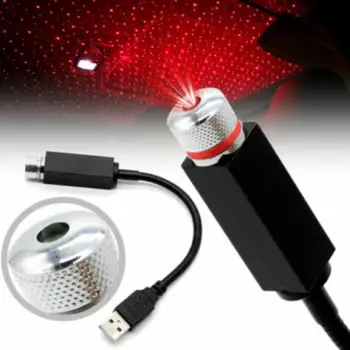 

Car LED Atmosphere Lamp Starry Sky Projector Red Color Decorative Ambient