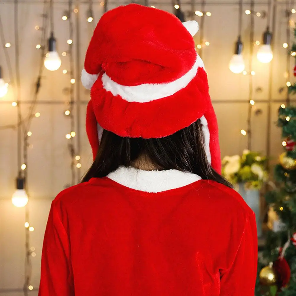 Moveable Rabbit Ears Hat Press And Move Glow And Music Christmas Hat Cute Plush Airbag Cap For Kids And Women In Stock