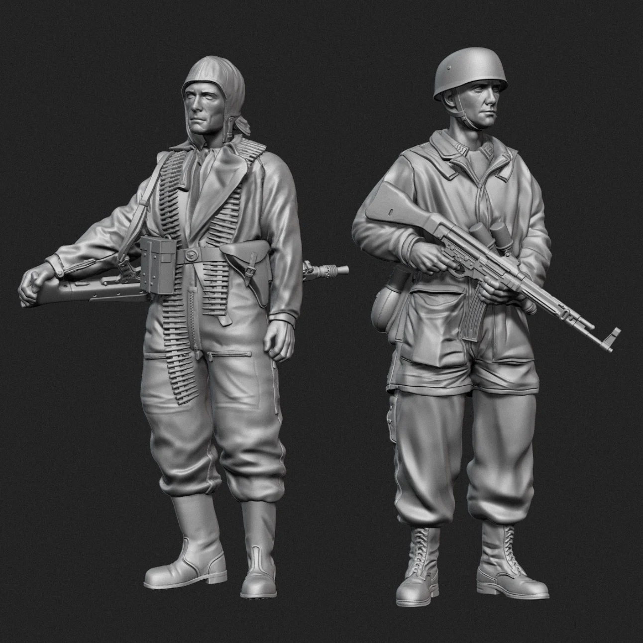 1/35 Resin Model Figure GK , German fallschirmjÃ¤ger Oder Front set , Unassembled and unpainted kit
