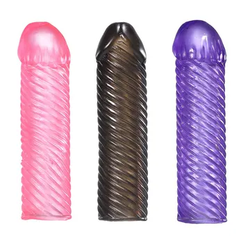 Reusable Silicon Condom And Spike Dotted Penis Sleeve Adult Sex For Men Dildo Penis Pump Sleeve Penis Cocks Erotic Sex Toys Shop 2