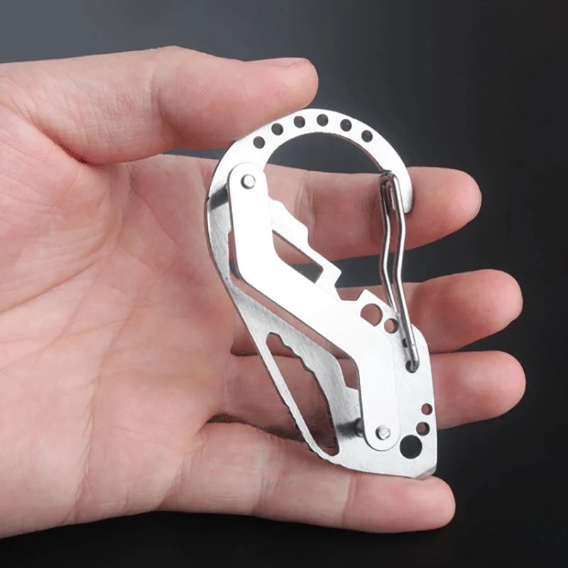 

Multi-Tool Multi Functional Flat Head Screwdriver Carabiner Detachable Portable Compasses Key Holder Chain Tools 89k