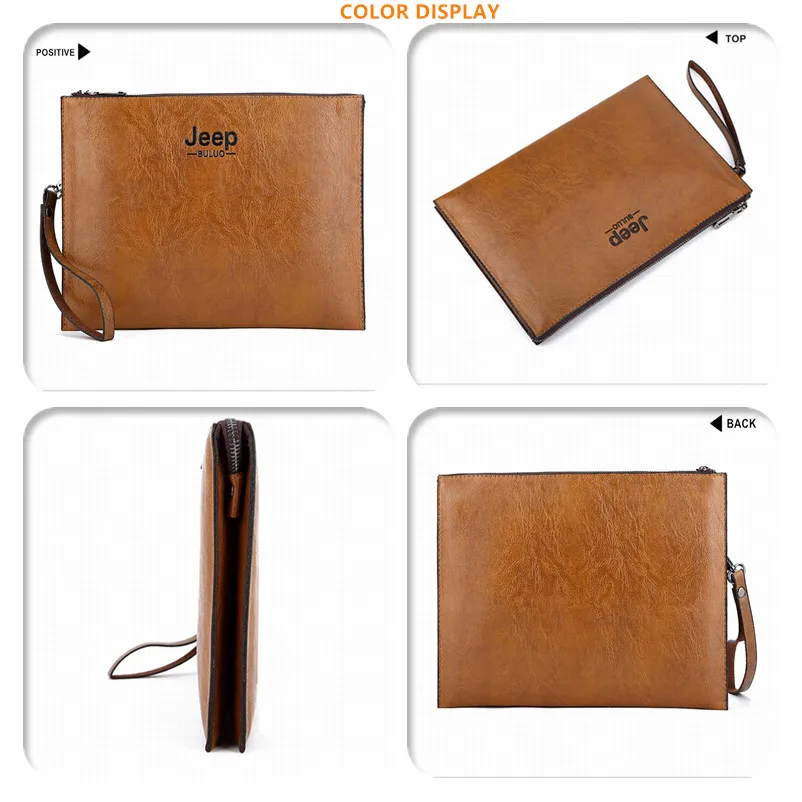 JEEP BULUO New Brand Men Long Wallet Clutch Bag Credit Card Purses Handbag  Business Style Men's SoftLeather Bags