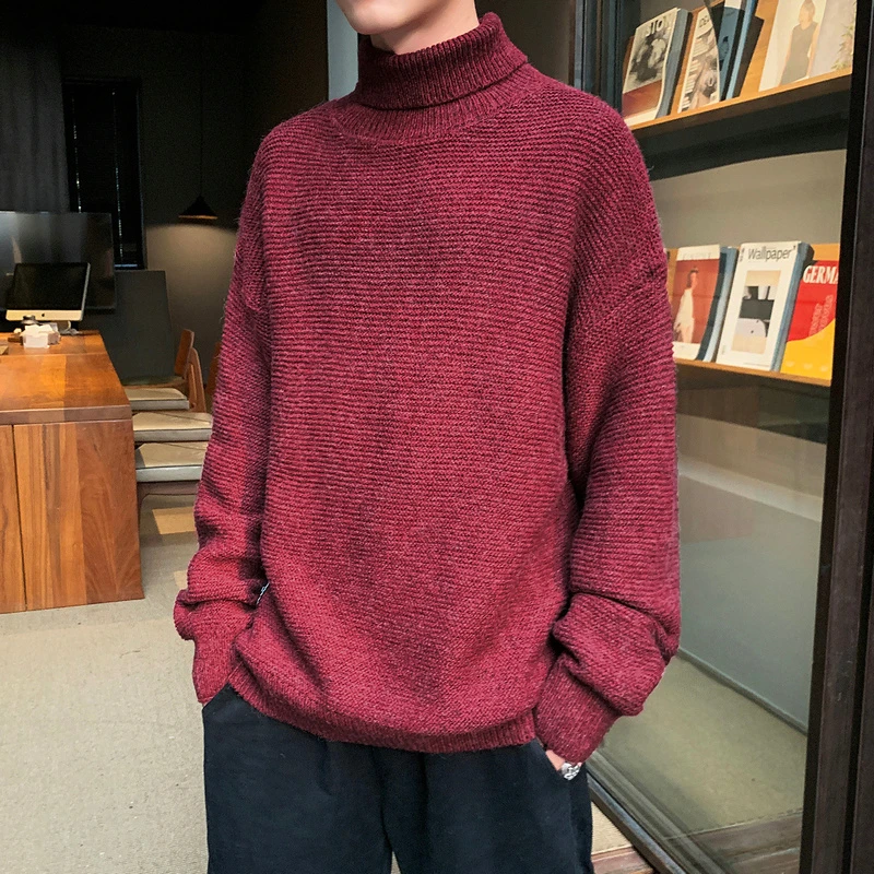 Winter Turtleneck Sweater Men Warm Fashion Solid Color Casual Knit Sweter Men Streetwear Loose Long Sleeve Pullover Man Clothes Winter Turtleneck Sweater Men Warm Fashion Solid Color Casual Knit Sweter Men Streetwear Loose Long Sleeve Pullover Man Clothes