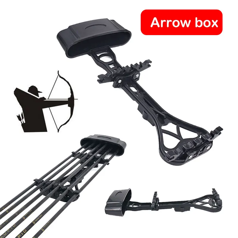 

Arrow Quivers Black Training The Bow Arrow Box 6 Arrows Bowstring Arrows Bag Shooting Archery Field Outdoor Sports