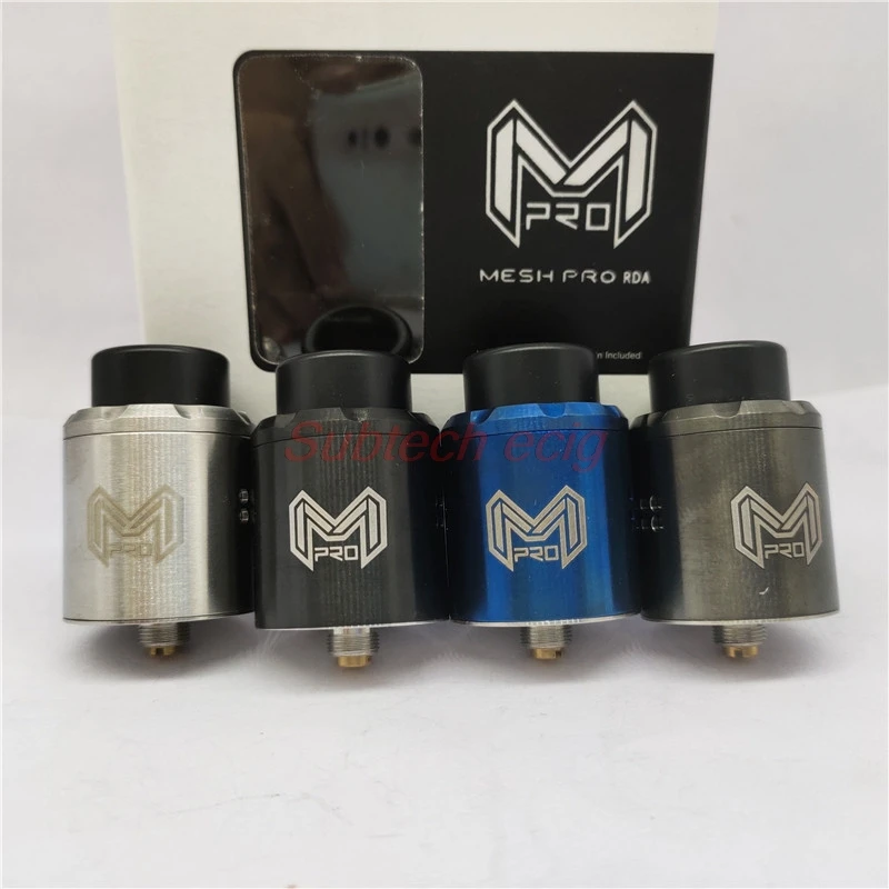 Mesh Pro RDA tank 25mm Single Coil Dual Coil 810 Delrin Drip Tip with 510 Drip tip Adapter  atomizer fit 510 vape mod hot sell
