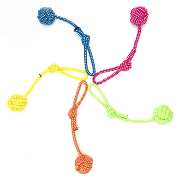 

32cm Dog Toys Cotton Rope Handmade Dog Bite Rope Portable Puppy Chew Toys Washable Abrasion Resistant Dog Accesories