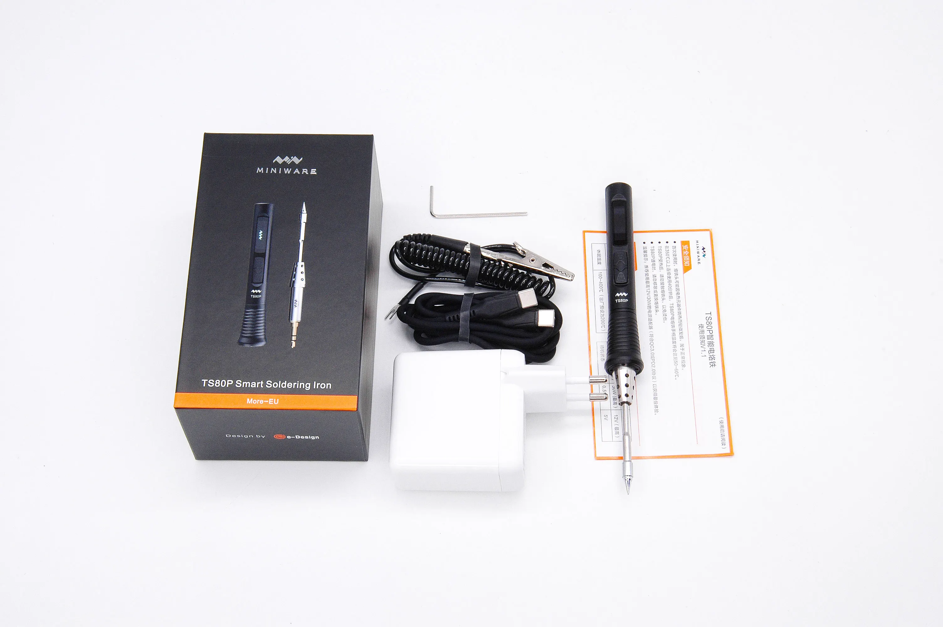 TS80P Soldering Iron Mini Smart Portable Digital Soldering Iron Tool Adjustable Temperature OLED Display With 30W Original Power 3
