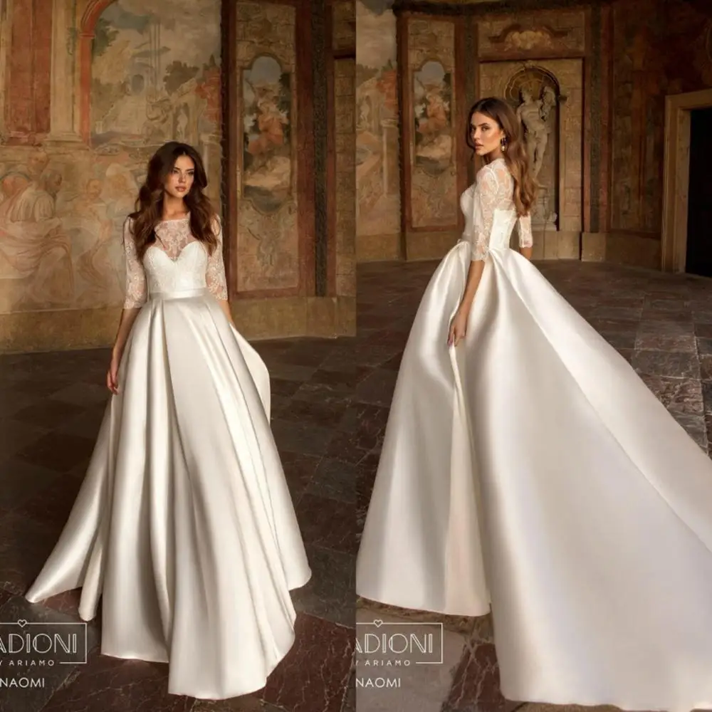 

2020 Country Wedding Dresses A Line Appliqued Jewel Neck Long Sleeve Robes De Mariée Country Bridal Gowns Bohemian Wedding Dress