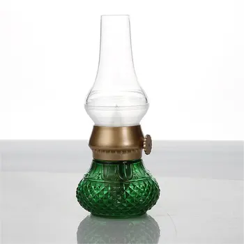 

1 Set Retro Blow Control Lamp Led Charging Antique Kerosene Lamp Usb Bar Lamp Imitation Candle Retro Lamp