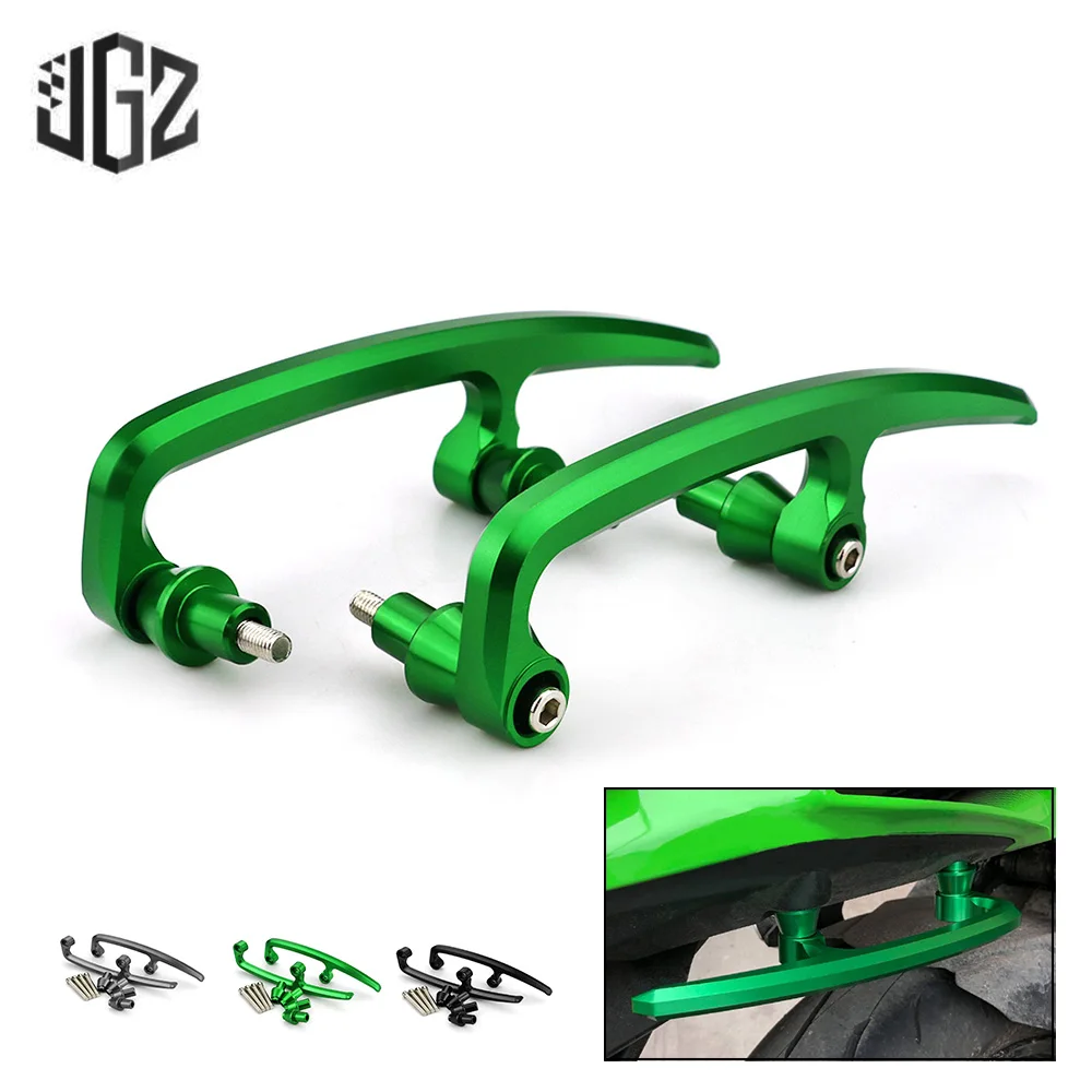 CNC Aluminum Motorcycle Passenger Rear Grab Bar Seat Rail Kit For Kawasaki Z650 17 18 Green - View #6