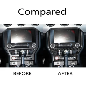 

For Ford Mustang 2015-2019 Decorative Stickers Carbon Fiber Interior Inner Wear-resistant Car