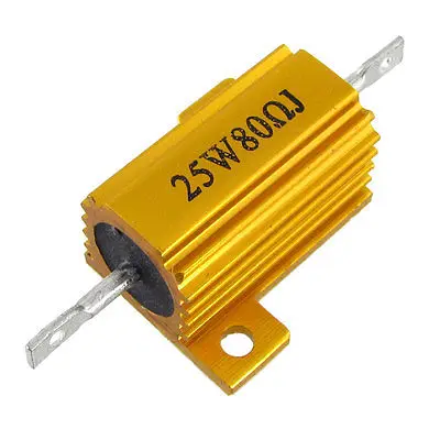 5% 80 Ohm 25W Электронные алюминиевые оболочки резисторы