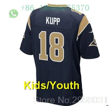 А+++ качественная детская молодежная одежда Cooper Kupp 18 Джаред Гофф 16 Тодд Герли 30 Джерси Лос-Анжелес - Цвет: for kids youth