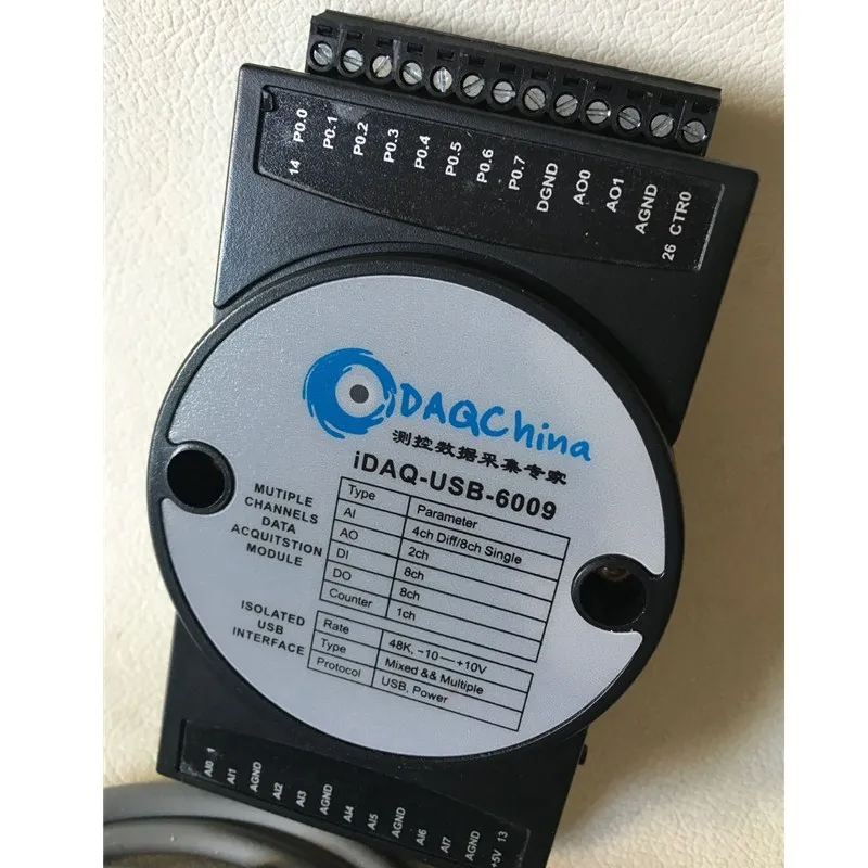 DAQ-USB-6009 карта сбора данных DAQ 8-канальный 14-Разрядный 8AD 48k в режиме реального