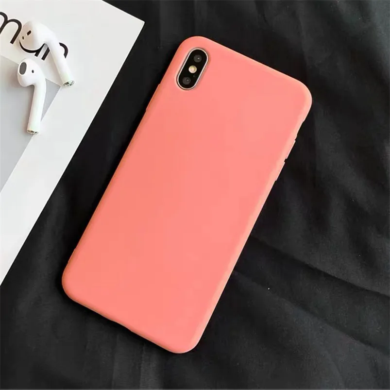 Оранжевый матовый чехол для Xiao mi Red mi Note 8 7 5 6 Pro 8T 7A 8A K20 mi A1 A2 A3 8 Lite 9 SE 9T Pro CC9 CC9e F1 Play TPU - Цвет: orange