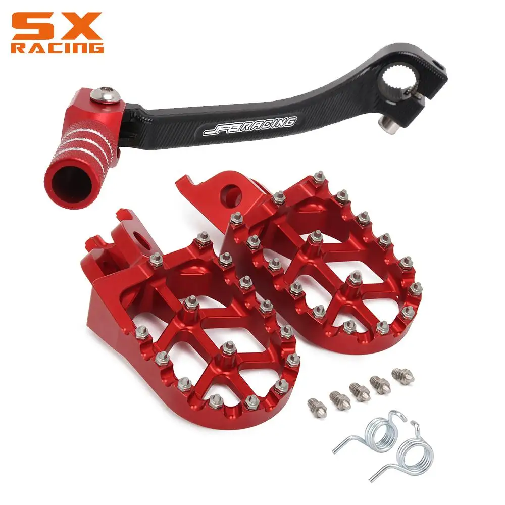 

CNC Gear Shift Lever Foot Pegs Rest Footrests Footpegs For Honda CRF250R CRF450R CRF250RX CRF450RX CRF450L CRF450X 2017-2022