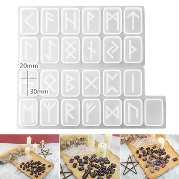 

Rune Symbol Resin Silicone Mold Mirror Energy Symbol Crystal Epoxy Mould for Rune Text LKS99