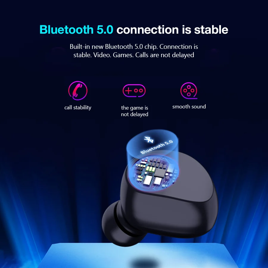 CBAOOO TWS Bluetooth V5.0 наушники беспроводные наушники стереонаушники для занятий спортом водонепроницаемые наушники микрофон гарнитура для iPhone Xiaomi