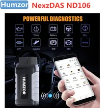 Humzor NexzDAS ND106 Bluetooth специальная функция сброса инструмента на Android и IOS для ABS, TPMS, сброса масла, DPF