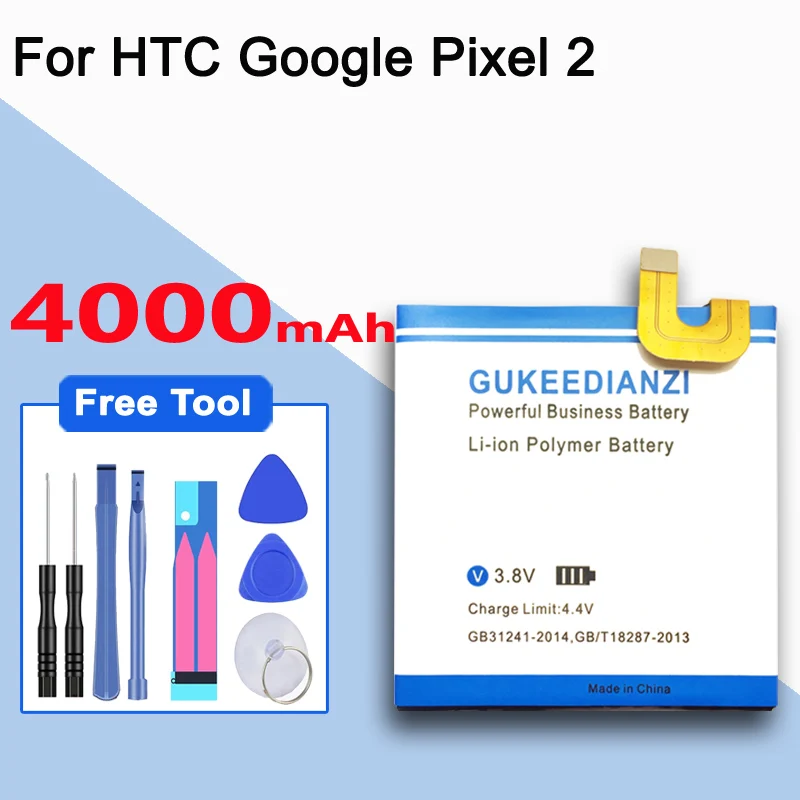 GUKEEDIANZI 4000 мАч батарея для htc Google Pixel 2B Pixel 2 Muski BG2W Замена батареи сотового телефона