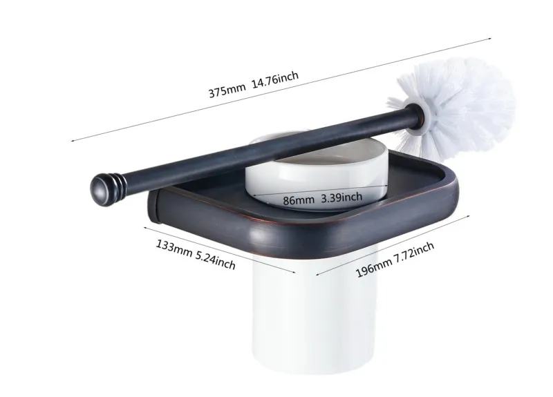 Oil Rubbed Bronze Black Square Bathroom Accessories Towel Shelf Towel Holder Toilet Paper Holder Wall Mounted Bath Hardware Sets