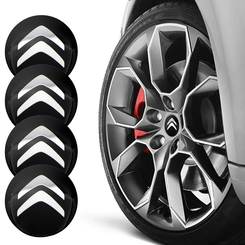 

4pcs 56mm Car Wheel Hub Stickers Auto Decal for Citroens C0 C1 C2 C3 Picasso C4 Cross Cactus C5 C6 C8 C4L DS3 DS5 Accessories