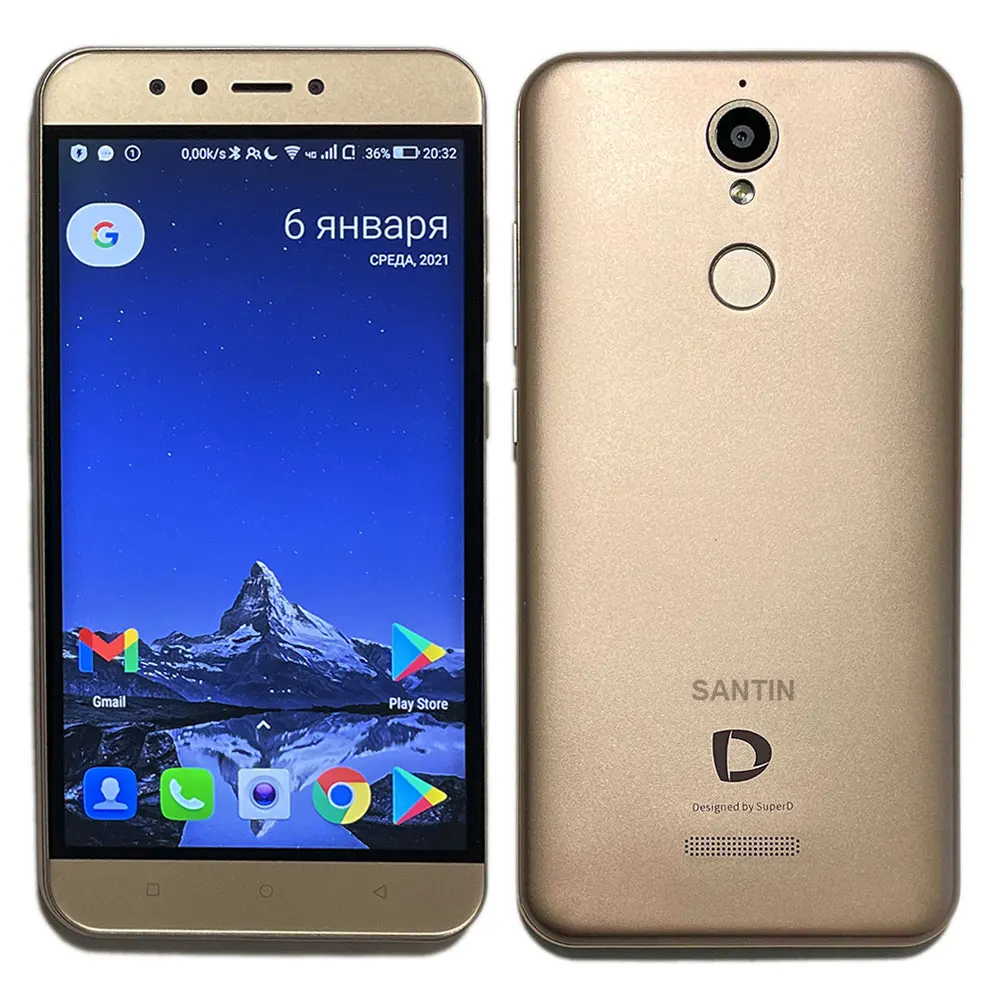 SANTIN D 5,46 PANTALLA Full HD 3GB RAM 32GB ROM MTK6750 Octa Core huella dactilar 3000mAh 4G LTE teléfono inteligente 4G teléfono móvil