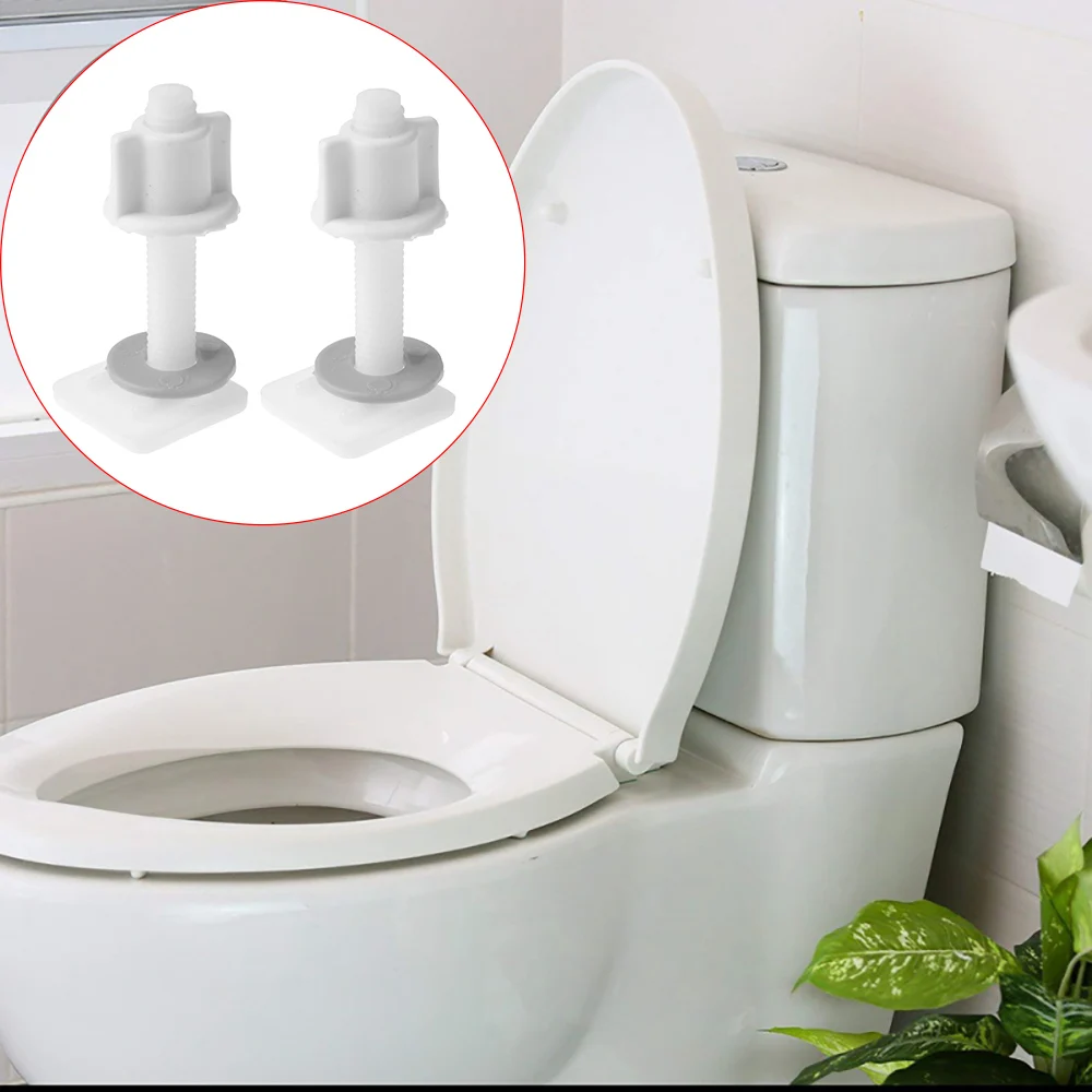 27 x27mm Plastic Toilet Seat White Hinge Bolt Screws Repair Kits Fitting Screw 