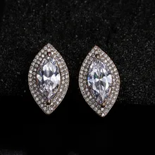 WEIMANJINGDIAN бренд наивысшего качества 10 мм круглый разрез кубический цирконий Кристалл сверкающие CZ серьги гвоздики для женщин различные формы