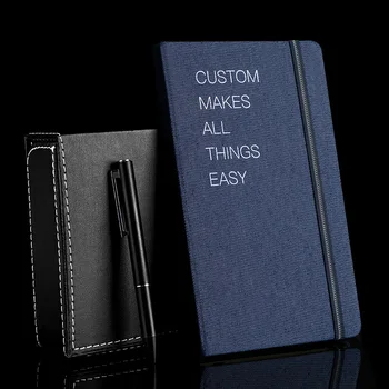 

kinbor A5 notebook denim straps thickened hard surface this horizontal line the college student strap simple small fresh