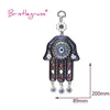 BRISTLEGRASS Turkish Blue Evil Eye Hamsa Hand Amulets Lucky Charms Wall Hanging Pendants Pendulum Blessing Protection Home Decor 3
