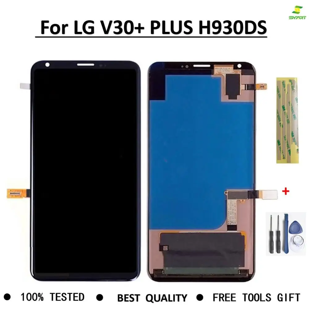 Дисплей ЖК-экран для LG V30+ H930DS ЖК-дисплей для LG V30 плюс экран Сенсорная панель сборка digitigzer Запасные части черный+ инструмент
