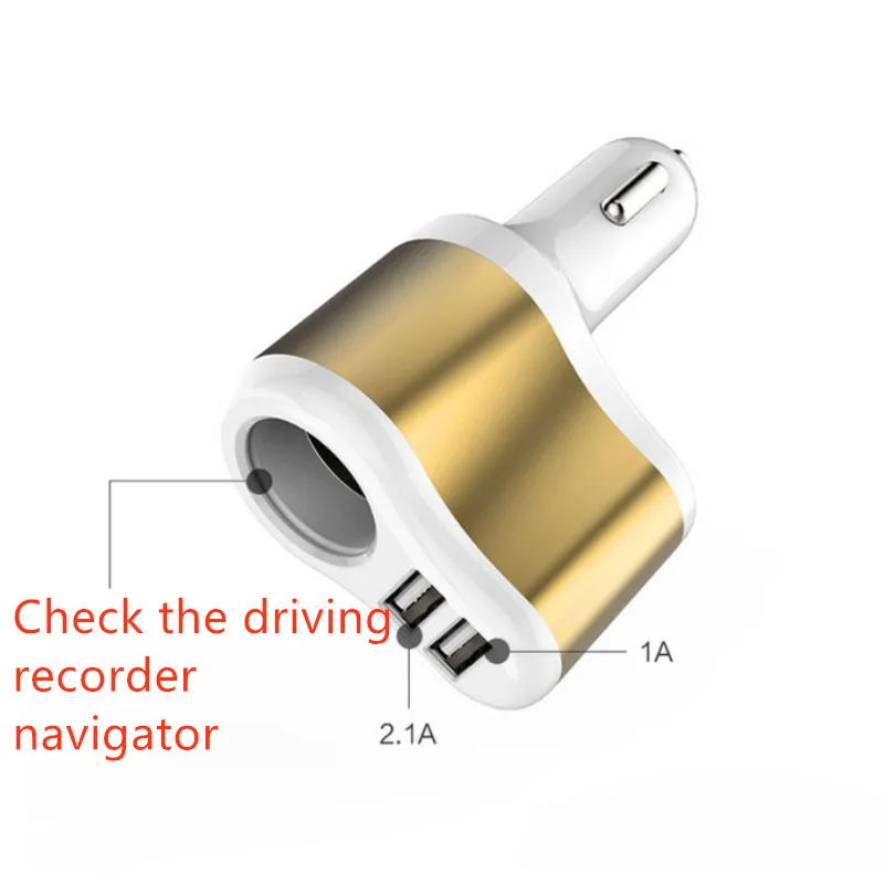 Двойной USB электронный соединитель жгута Лот автомобильного прикуривателя Зарядное устройство гнездо сплиттер адаптер 3.1A Зарядное устройство для iPhone телефон 12 V-24 V