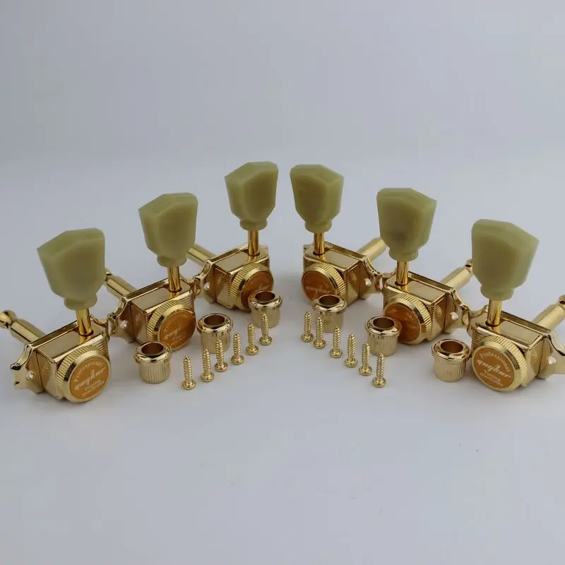1 Set GUYKER 3R3L Gold Vintage Deluxe Electric Guitar Machine Heads Tuning Pegs | Спорт и развлечения