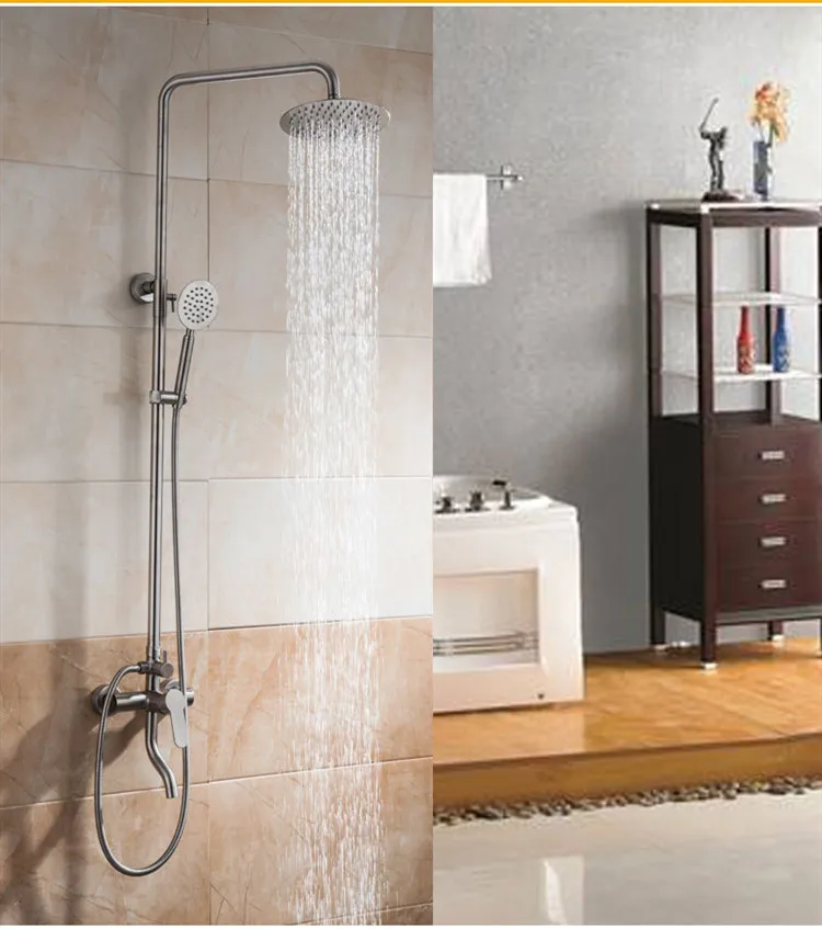 Description Picture 3 of itemBathroom Shower Rainfall Hot&cold Mixer Brushed Shower Haed Bathtub Thermostatic Shower System Set