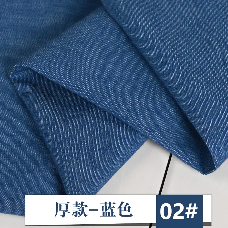 100x150 см толстый/тонкий мягкий хлопок деним из ткани, шитье ручной работы DIY для юбки джинсы футболка одежда стирка водой