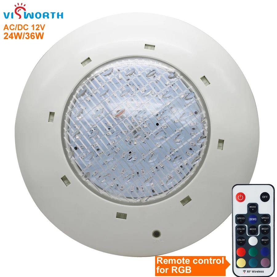 Luce Per Piscina 12V Ip68 Lampada Subacquea 24W 36W Led Impermeabili Spa Illuminazione Stagno Rgb Bianco Caldo/Freddo Led Piscina